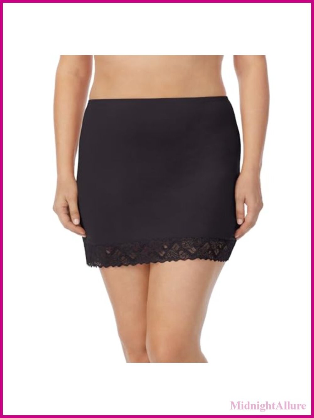 Silky Touch Microfiber Half Slip Anti-cling Petite Midi Length